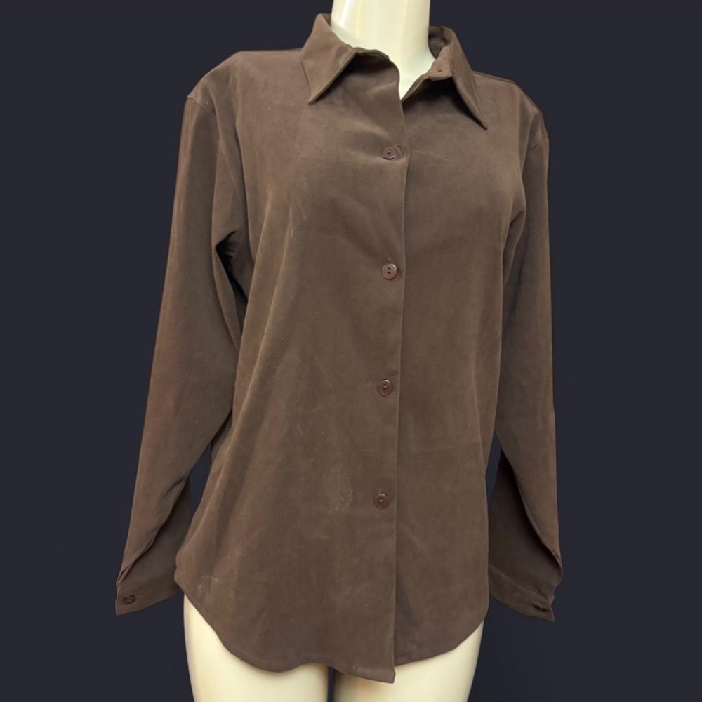 Bay Studio Chocolate Brown Button-Down Shirt